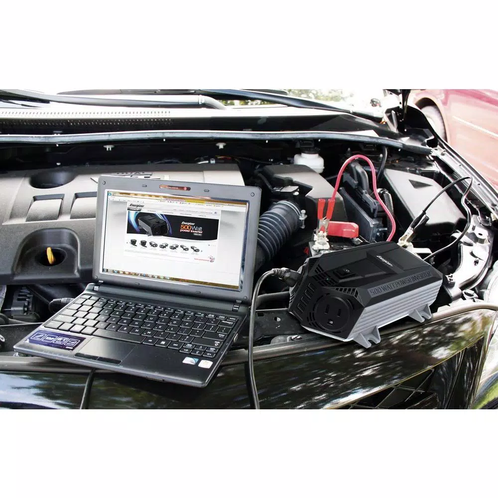 Energizer EN548 500W Power Inverter 12V DC to 120V AC with 4 USB Ports