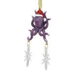 Design Toscano 5.5 in. Tenacious Tentacles Octopus Holiday Ornament with Santa Hat thumbnail 1