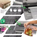 NutriChef Kitchen Pro Stainless Steel Food Vacuum Sealer System with Vacuum Bags and Roll thumbnail 8