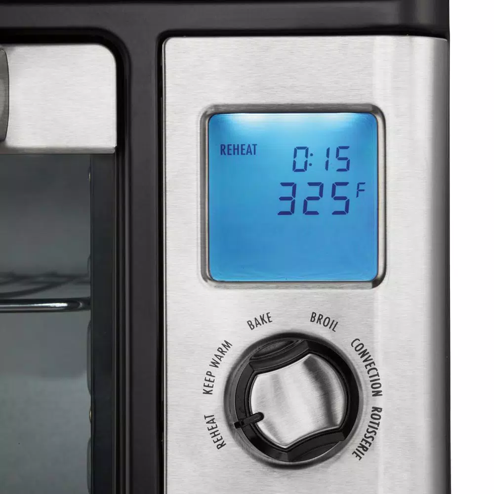 Hamilton Beach 1500W Digital Countertop Oven with Convection and Rotisserie, Stainless Steel