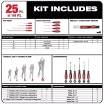 Milwaukee 191-Piece Mechanic Tool Set with Ratcheting Wrenches and FOUR FLAT Sockets thumbnail 11