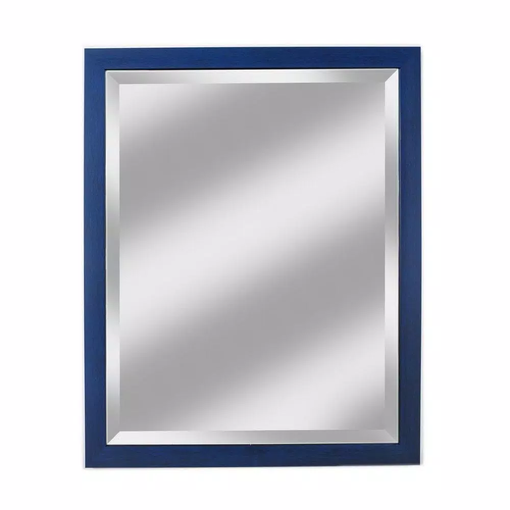 Alpine Art & Mirror Harbour Weathered Blue Beveled Glass Accent Mirror, 33 x 33 in.