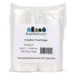 Plasticplace Plastic Place 6 Gallon Clear Trash Bags, 100 Count thumbnail 1