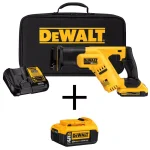 DEWALT 20V MAX Cordless Compact Reciprocating Saw Kit with (2) 20V Batteries (2.0Ah & 5.0Ah) and Charger thumbnail 1