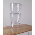 Basicwise Stackable 1.4 Gal. Juice and Water Beverage Dispenser with Stand, Clear thumbnail 3