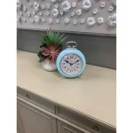 Zentique Paris Round Analog Desk Clock - Art Deco & Cottage Style Metal Table Clock thumbnail 1