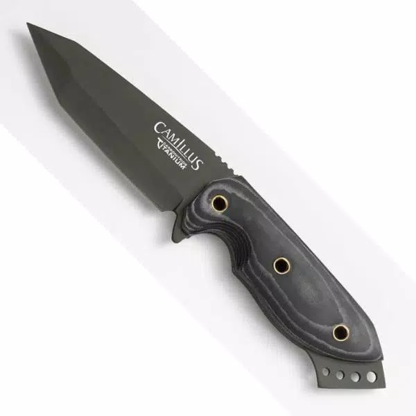Camillus 7.75 in. Tanto Fixed Blade Knife with Carbonitride Titanium Coating and Micarta Handle