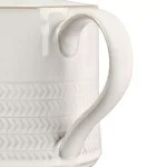 Denby Natural Canvas Textured Stoneware Teapot, White thumbnail 2