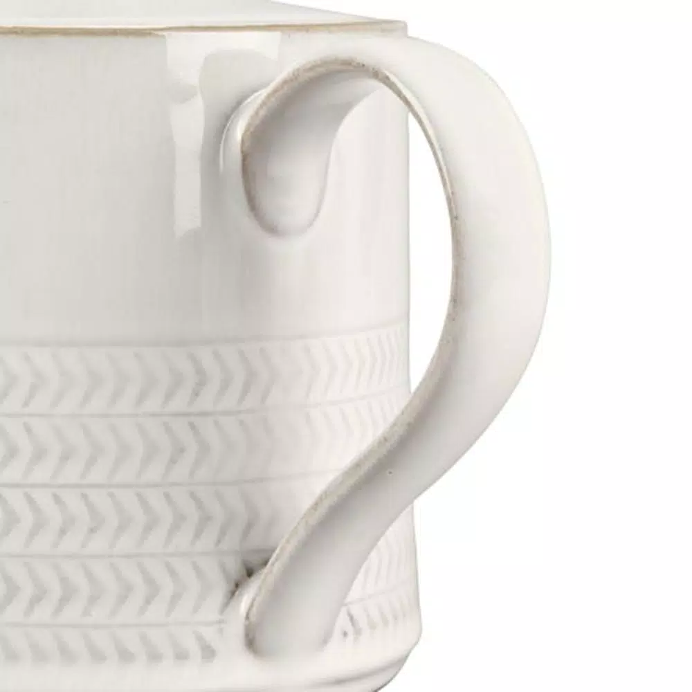 Denby Natural Canvas Textured Stoneware Teapot, White
