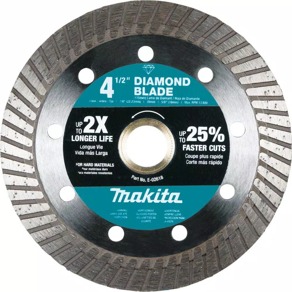 Makita 4-1/2 in. Turbo Diamond Blade for Hard Materials