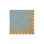 Sugar Plum Party SugarPlum Collection 32-Piece Blue and Gold Assorted Disposable Cocktail Paper Napkins thumbnail 1