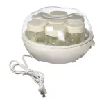 Euro Cuisine 1.31 Qt. Automatic Yogurt Maker with 7 Glass Jars and Built-In Timer, White thumbnail 2