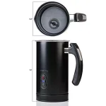Oventes FR3608 Deluxe Electric Milk Frother and Steamer, 8 oz, Black thumbnail 5