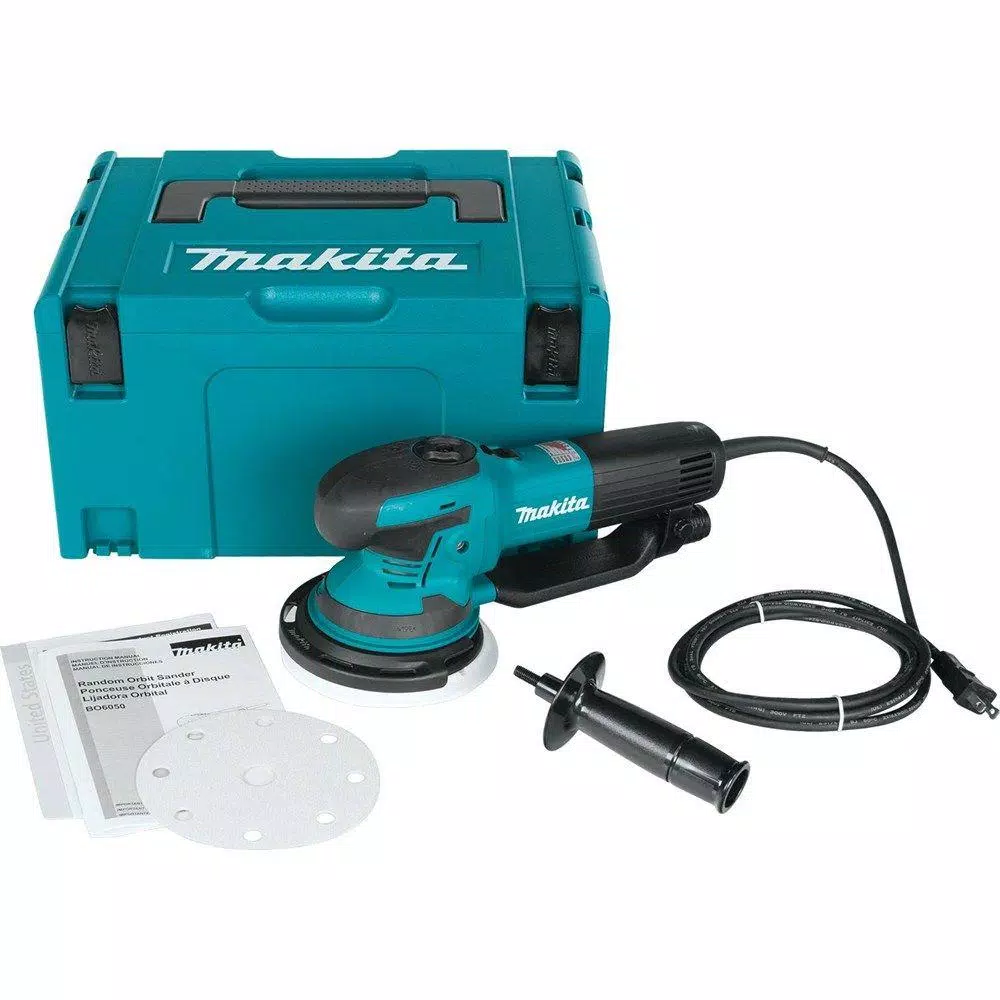 Makita 6.6 Amp 6 in. Random Orbital Sander with Variable Speed, Model BO6050J