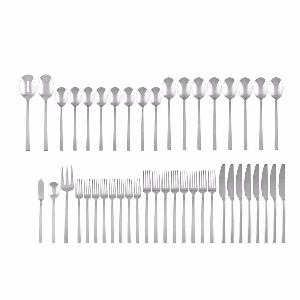 Cambridge Silversmiths Beacon Mirror 45-Piece Flatware Set, Service for 8, 18/0 Stainless Steel