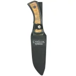 Camillus Mountaineer 4 in. Carbonitride Titanium Drop Point Fixed Blade Knife with Burlwood Accent Handle thumbnail 2