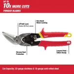 Milwaukee 10 in. Straight-Cut Offset Aviation Snips thumbnail 2