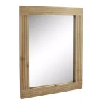 Stonebriar Collection Stonebriar Rectangle Worn Wood Wall Mirror, Brown Wood Frame, 18.11 x 24.16 in thumbnail 2