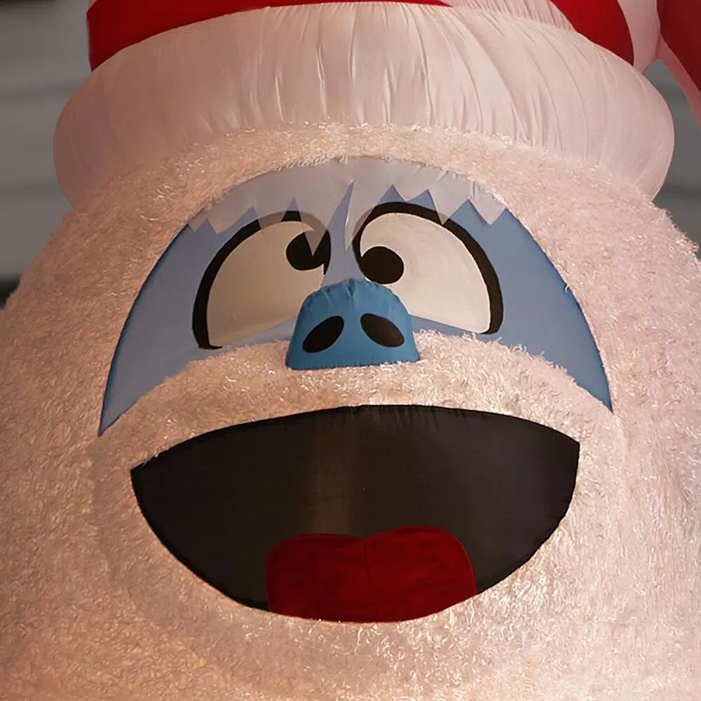 Rudolph Gemmy Airblown 10.5 ft. Inflatable Bumble with Suspenders and Santa Hat