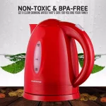 Ovente KP72R 1.7L Electric Kettle, 1100W Fast Boiling Water Kettle with Auto Shut-Off, Red thumbnail 2
