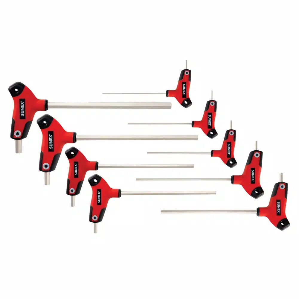 SUNEX TOOLS Sunex 9-Piece SAE T-Handle Hex Key Set, 5/64 in. to 3/8 in.