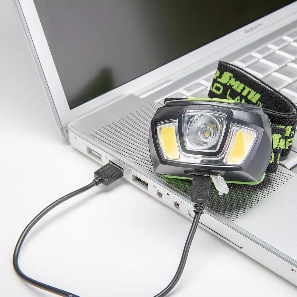 PowerSmith 250 Lumens LED Rechargeable Headlamp, Waterproof Dual Spot & Flood Light