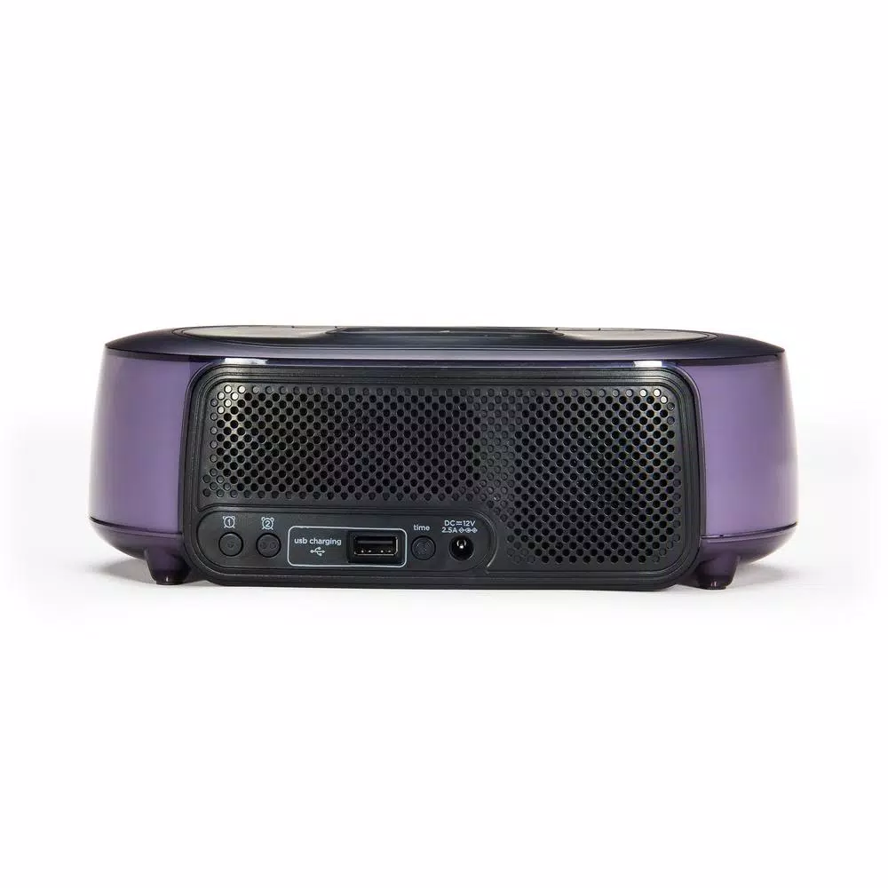 iHome TIMEBOOST GLOW Color Changing Bluetooth Alarm Clock Speaker with Qi Wireless Charging