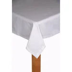 Lintex Butler Service Hotel Collection 100% Cotton Tablecloth, White, 70 x 126 in. thumbnail 1