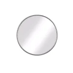 Martin Svensson Home 30 in. Round Modern Accent Mirror with Slim Pewter Metal Frame thumbnail 1
