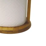 Home Basics Bamboo Paper Towel Holder - Natural Honey Finish Vertical Stand thumbnail 2