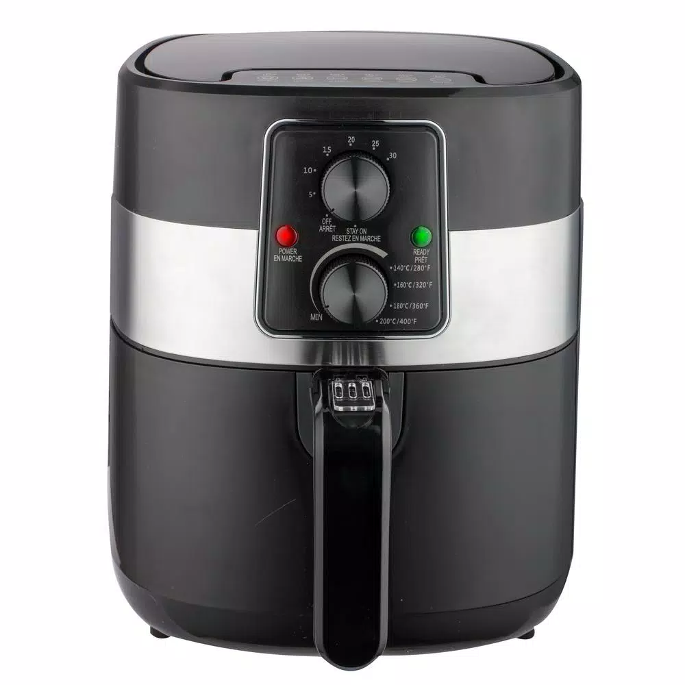 Frigidaire 3.2 Qt. Compact Air Fryer with Adjustable Temperature and Automatic Shut-Off, Black