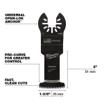 Milwaukee 1-3/8 in. High Carbon Steel Japanese Tooth Oscillating Multi-Tool Blade 3-Pack thumbnail 3