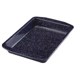 Paula Deen 9 x 13 in. Deep Sea Blue Speckle Nonstick Steel Rectangular Cake Pan thumbnail 1