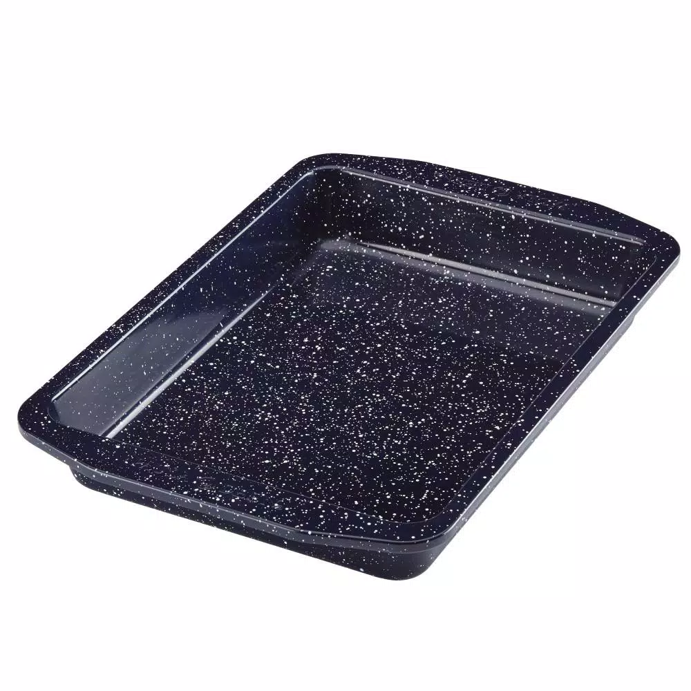 Paula Deen 9 x 13 in. Deep Sea Blue Speckle Nonstick Steel Rectangular Cake Pan