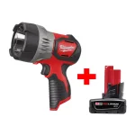 Milwaukee M12 TRUEVIEW LED Cordless Spot Light with Free M12 3.0 Ah Battery Pack thumbnail 1
