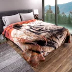 Lavish Home Multicolored Wildlife Throw Blanket - White Bengal Tiger Graphic thumbnail 4