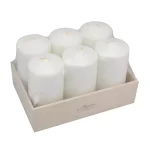 Stonebriar Collection Stone Briar 6 in. White Unscented Paraffin Pillar Candles, Set of 6 thumbnail 2
