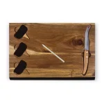 TOSCANA Delio Acacia Wood Cheese Board Set with Cheese Knife and Chalkboard Markers thumbnail 1