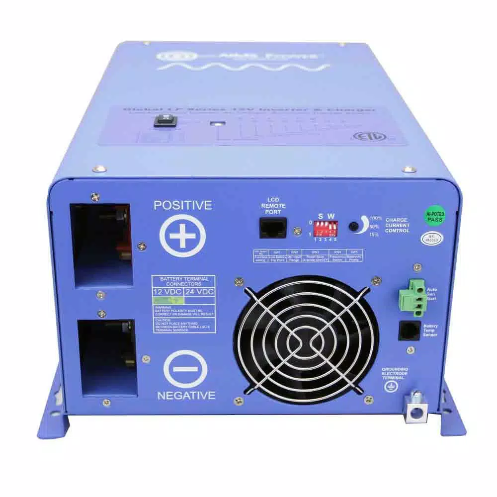 AIMS POWER AIMS 3000W Pure Sine Wave Inverter Charger, 12V DC to 120V AC, ETL Listed