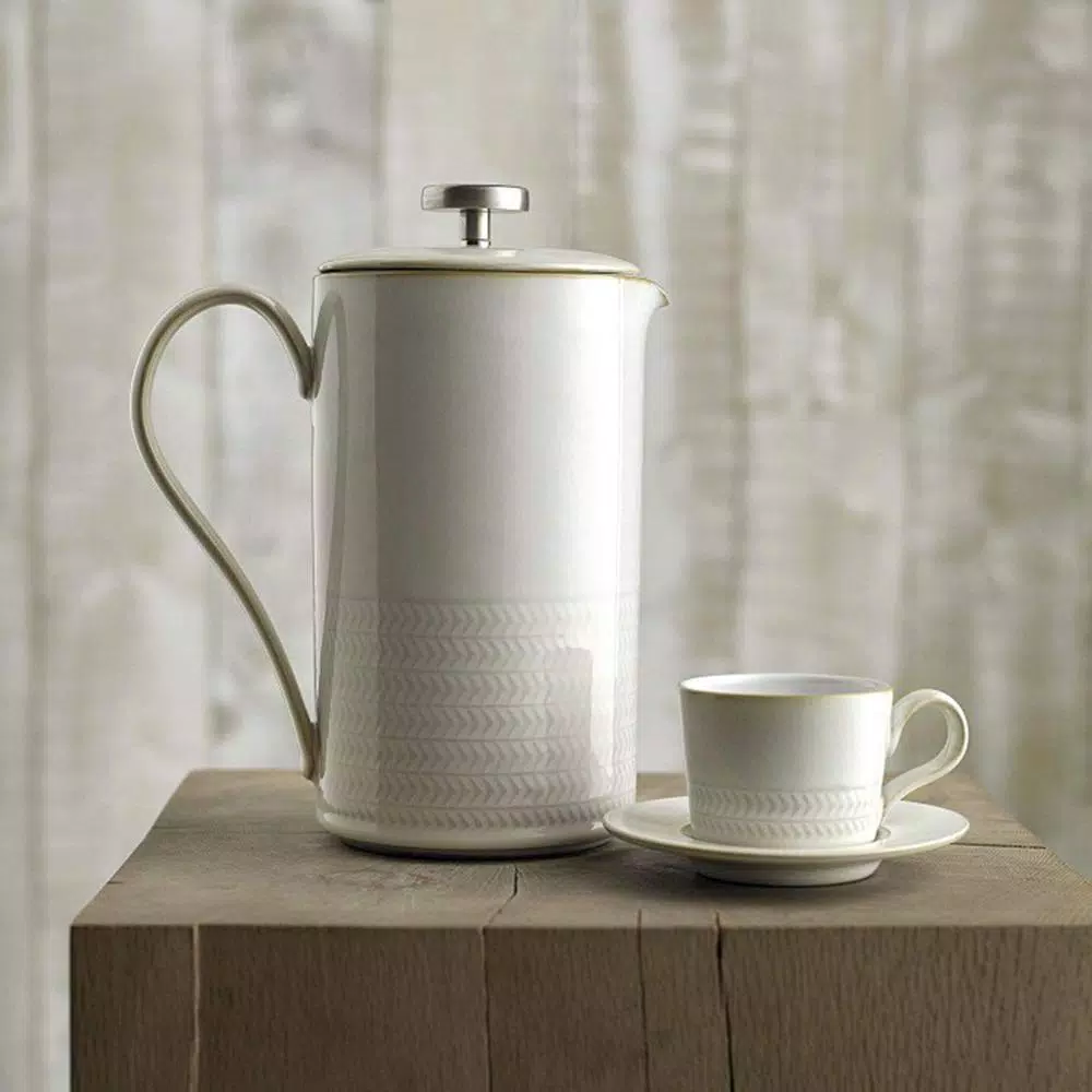Denby Natural Canvas Textured French Press Coffee Maker