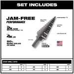 Milwaukee 29-Piece Step Drill Bit and SHOCKWAVE Titanium Drill Bit Set thumbnail 2