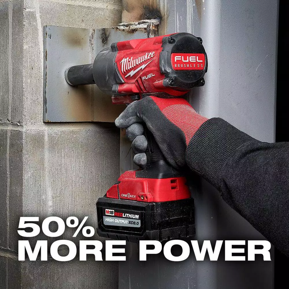 Milwaukee M18 FUEL 1/2 in. High Torque Impact Wrench Kit with Super Charger & 8.0 Ah Battery