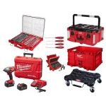 Milwaukee M18 FUEL Impact Wrench & 117-Pc Ratchet, Socket, and PACKOUT Modular Storage Combo Kit thumbnail 1