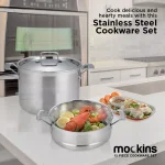 Mockins 15-Piece Tri-Ply Stainless Steel Cookware Set with Lids thumbnail 4