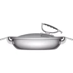 CookCraft by Candace 3 Qt. Tri-Ply Stainless Steel Casserole Pan with Patented Latch Glass Lid thumbnail 9