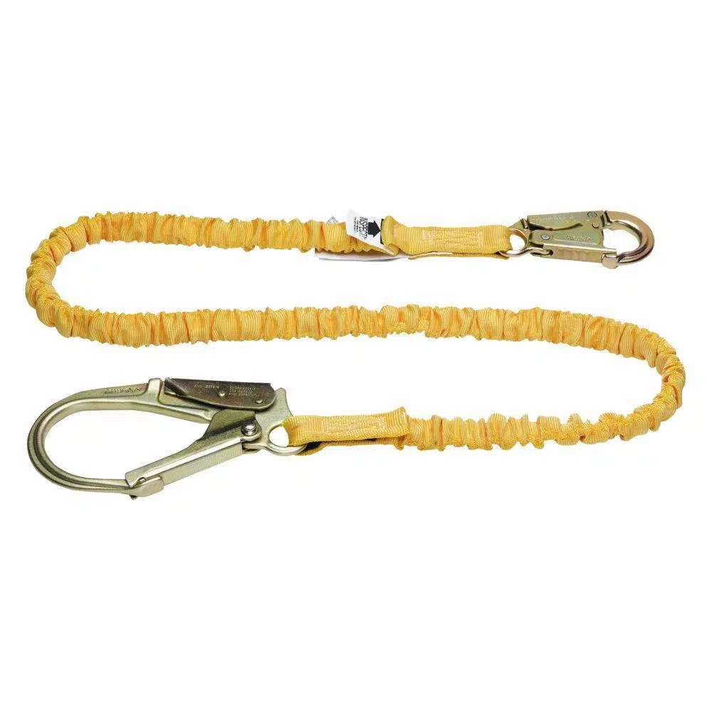 Werner SoftCoil 6 ft. Single Leg Lanyard with Rebar Hook and Snap Hook