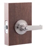 Copper Creek Avery Satin Stainless Steel Privacy Bed/Bath Door Lever thumbnail 4