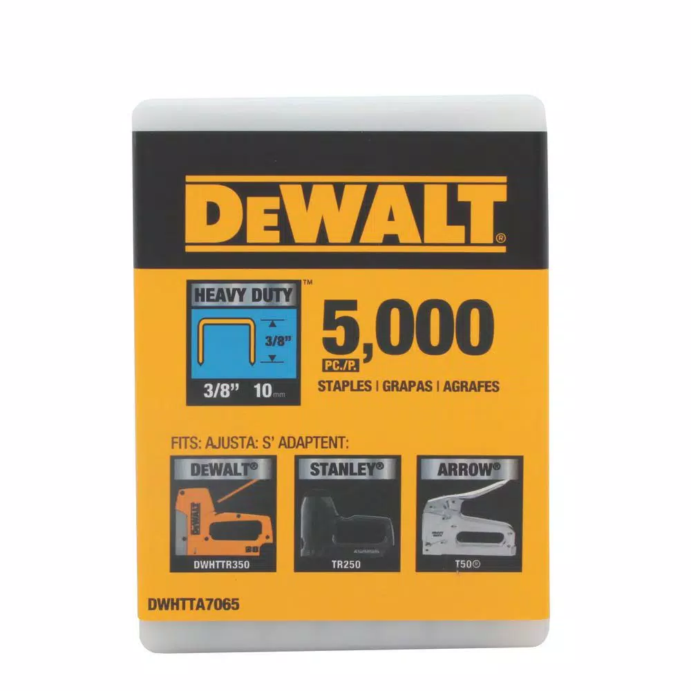 DEWALT 5-in-1 Multi-Tacker Stapler and Brad Nailer with 5000-Pack 3/8 in. Heavy Duty Staples