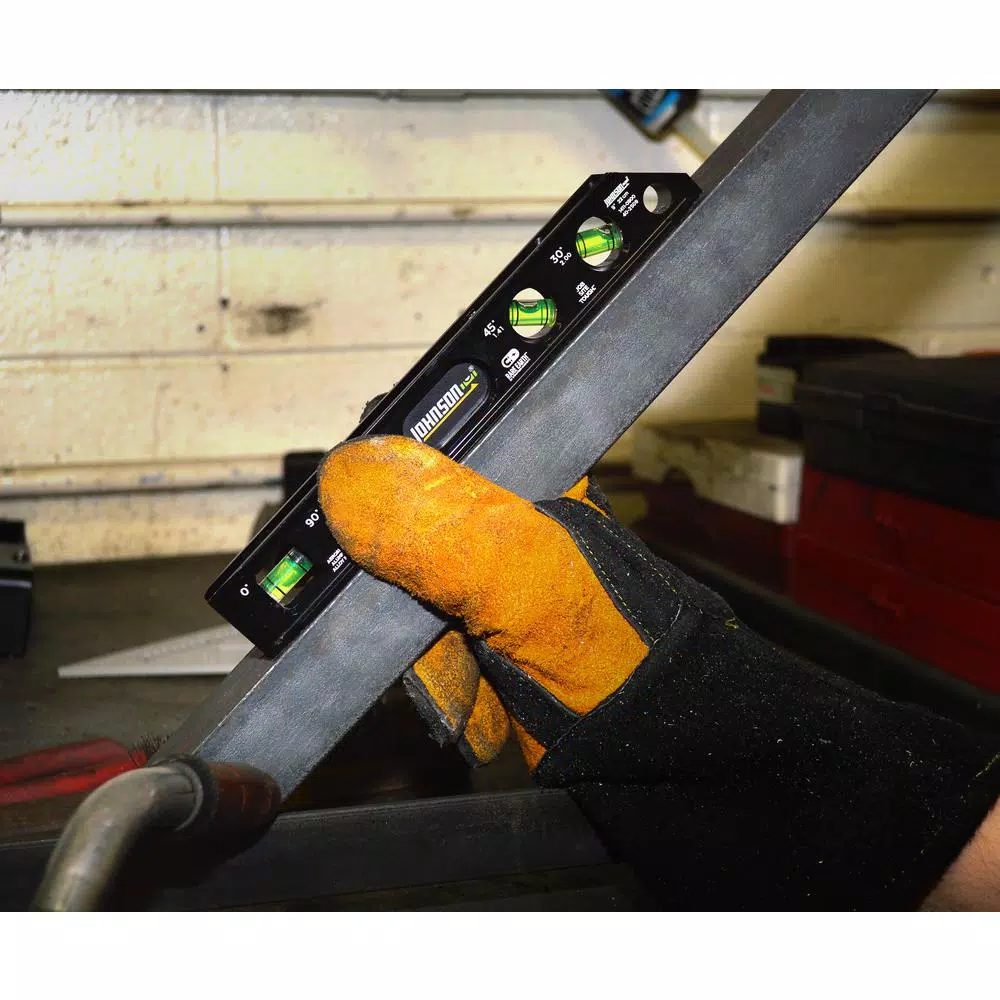 Johnson 9 in. Magnetic Billet Aluminum Torpedo Level with V-Groove