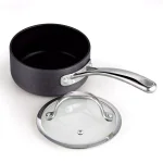 Cooks Standard 1 Qt. Hard-Anodized Aluminum Nonstick Saucepan with Glass Lid, Black thumbnail 3